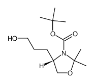 (S)-TERT-BUTYL 4-(3-HYDROXYPROPYL)-2,2-DIMETHYLOXAZOLIDINE-3-CARBOXYLATE结构式