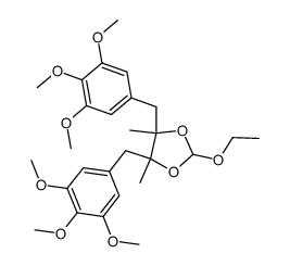 2-Ethoxy-4,5-dimethyl-4,5-bis-(3,4,5-trimethoxy-benzyl)-[1,3]dioxolane结构式