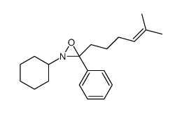 2-cyclohexyl-3-(5-methylhex-4'-en-1'-yl)-3-phenyl-1,2-oxaziridine Structure