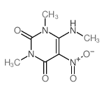 2,4(1H,3H)-Pyrimidinedione,1,3-dimethyl-6-(methylamino)-5-nitro-结构式