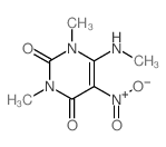 2,4(1H,3H)-Pyrimidinedione,1,3-dimethyl-6-(methylamino)-5-nitro- Structure