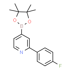 2-(4-Fluorophenyl)pyridine-4-boronic acid pinacol ester结构式