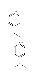 4-(dimethylamino)-1-(2-(1-methylpyridin-1-ium-4-yl)ethyl)pyridin-1-ium结构式