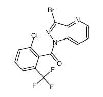 (3-bromo-1H-pyrazolo[4,3-b]pyridin-1-yl)(2-chloro-6- (trifluoromethyl)phenyl)methanone结构式