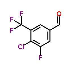 4-Chloro-3-fluoro-5-(trifluoromethyl)benzaldehyde结构式