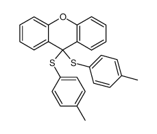 9,9-bis-p-tolylmercapto-xanthene结构式