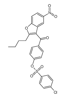 4-[(2-butyl-5-nitro-1-benzofuran-3-yl)carbonyl]phenyl-4-chlorobenzenesulfonate Structure