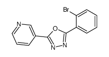 2-(2-bromophenyl)-5-pyridin-3-yl-1,3,4-oxadiazole结构式