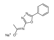 N-(5-phenyl-[1,3,4]oxadiazol-2-yl)-acetamide, sodium salt结构式