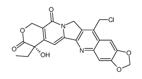 10,11-(methylenedioxy)-7-(chloromethyl)-(20S)-camptothecin结构式