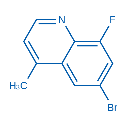 6-Bromo-8-fluoro-4-methylquinoline structure