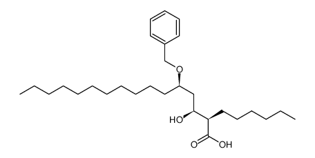 (2S,3S,5R)-5-(Benzyloxy)-2-hexyl-3-hydroxyhexadecanoic acid结构式