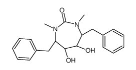 (4R,5S,6S,7R)-4,7-dibenzyl-5,6-dihydroxy-1,3-dimethyl-1,3-diazepan-2-o ne structure