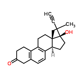 Δ5(10),6,8(9)-D-(-)-炔诺孕酮结构式