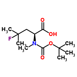 (S)-2-((tert-Butoxycarbonyl)(methyl)amino)-4-fluoro-4-methylpentanoicacid structure