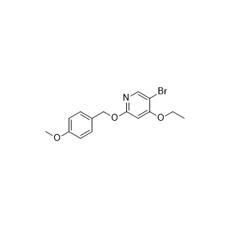 5-溴-4-乙氧基-2-((4-甲氧基苄基)氧基)吡啶结构式