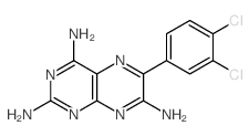 2,4,7-Pteridinetriamine,6-(3,4-dichlorophenyl)-结构式