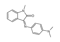 3-(4-Dimethylamino-phenylimino)-1-methyl-indolin-2-on结构式