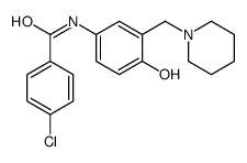 4-Chloro-N-[4-hydroxy-3-[(piperidino)methyl]phenyl]benzamide结构式