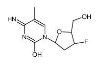 2',3'-Dideoxy-3'-fluoro-5-methylcytidine结构式