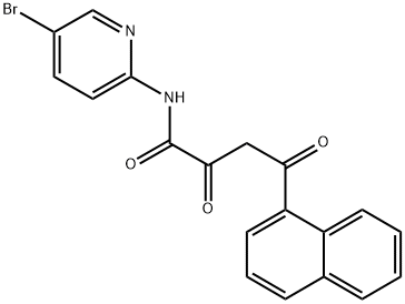 N-(5-bromo-pyridin-2-yl)-4-naphthalen-1-yl-2,4-dioxo-butyramide structure