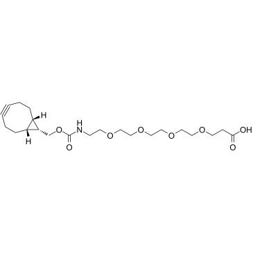 rel-1-((1R,8S,9s)-Bicyclo[6.1.0]non-4-yn-9-yl)-3-oxo-2,7,10,13,16-pentaoxa-4-azanonadecan-19-oic acid Structure