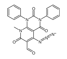 Pyrido[2,3-d]pyrimidine-6-carboxaldehyde,5-azido-1,2,3,4,7,8-hexahydro-8-methyl-2,4,7-trioxo-1,3-diphenyl- picture