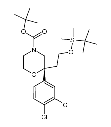 2-[4-t-Butoxycarbonyl-(2 R)-(3,4-dichlorophenyl)morpholin-2-yl]ethanol t-butyldimethylsilyl ether Structure