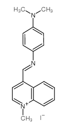 1-methyl-4-p-dimethylamino-b-aza-styryl-quinolinium-iodide structure