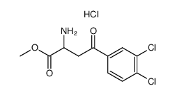 (R,S)-methyl-2-amino-4-oxo-4-(3',4'-dichlorophenyl)butanoate hydrochloride结构式
