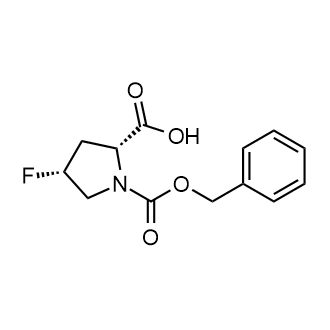 (2R,4R)-1-((Benzyloxy)carbonyl)-4-fluoropyrrolidine-2-carboxylic acid Structure