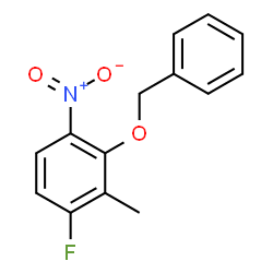 1-硝基-2-(苄氧基)-3-甲基-4-氟苯结构式