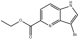 Ethyl 3-bromo-1H-pyrrolo[3,2-b]pyridine-5-carboxylate Structure