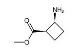 Cyclobutanecarboxylic acid, 2-amino-, methyl ester, (1R,2S)- (9CI) Structure