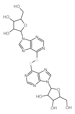 9H-Purine,6,6'-dithiobis[9-b-D-arabinofuranosyl-(8CI,9CI)结构式