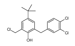 4-tert-butyl-2-(chloromethyl)-6-[(3,4-dichlorophenyl)methyl]phenol Structure