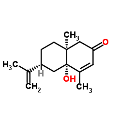 (4aR)-4a,5,6,7,8,8a-Hexahydro-4aα-hydroxy-6α-isopropenyl-4,8aα-dimethylnaphthalene-2(1H)-one Structure