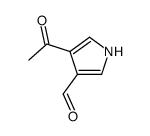 (8CI)-4-乙酰基吡咯-3-羧醛结构式