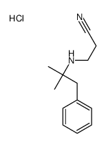 3-[(2-methyl-1-phenylpropan-2-yl)amino]propanenitrile,hydrochloride Structure