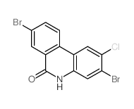 6(5H)-Phenanthridinone,3,8-dibromo-2-chloro-结构式