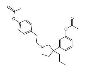 Acetic acid m-[1-(p-acetoxyphenethyl)-3-propyl-3-pyrrolidinyl]phenyl ester structure