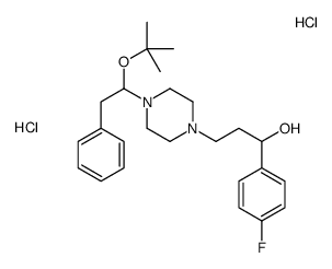 1-(4-fluorophenyl)-3-[4-[1-[(2-methylpropan-2-yl)oxy]-2-phenylethyl]piperazin-1-yl]propan-1-ol,dihydrochloride Structure