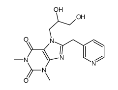 7-(2,3-Dihydroxypropyl)-8-(3-pyridylmethyl)-3,7-dihydro-1,3-dimethyl-1H-purine-2,6-dione Structure