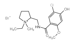 2-((5-Chloro-4-hydroxy-o-anisamido)methyl)-1-ethyl-1-methylpyrrolidini um bromide Structure