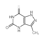 5H-Pyrazolo[4,3-d]pyrimidin-5-one,1,4,6,7-tetrahydro-3-methyl-7-thioxo- Structure