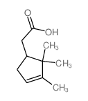 3-Cyclopentene-1-aceticacid, 2,2,3-trimethyl-, (1R)- Structure