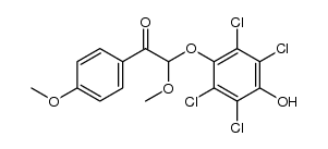 2-methoxy-1-(4-methoxyphenyl)-2-(2,3,5,6-tetrachloro-4-hydroxyphenoxy)ethanone Structure