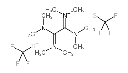 N,N'-[1,2-BIS(DIMETHYLAMINO)-1,2-ETHANEDIYLIDENE]BIS[N-METHYLMETHANAMINIUM], BIS TRIFLUOROMETHANETHIOLATE structure