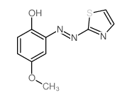 Phenol,4-methoxy-2-[2-(2-thiazolyl)diazenyl]-结构式