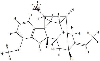 (17R,19E)-19,20-Didehydro-1-demethyl-12-methoxyajmalan-17-ol结构式